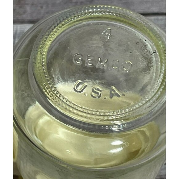 Vintage Gemco Syrup Dispenser With Cream Lid - USA Made Glass & Plastic Pourer - Picture 5 of 6